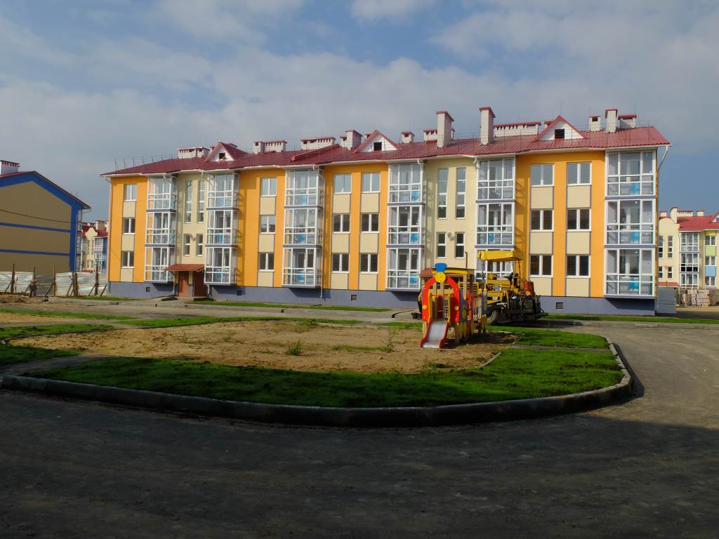 Вид дома 3 с квартирами студиями в микрорайоне Просторный город Кохма Ивановской области